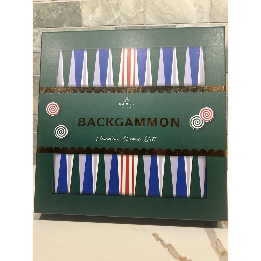 New The Games Club Backgammon - Wooden Game‎ Set